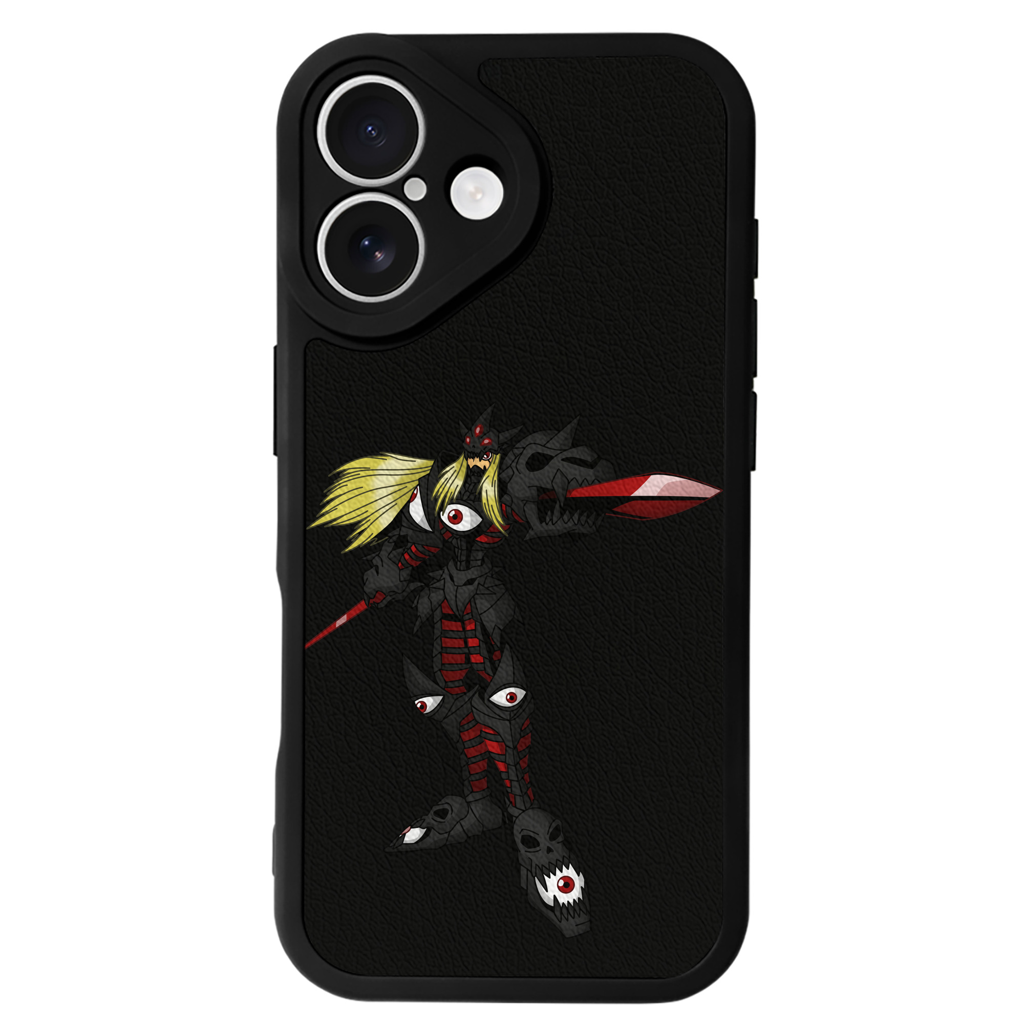 （画像用） Digimon デジタルモンスター/デジモン 【iPhone 16シリーズ対応】シリコンスマホケース（レザー調） 材質：シリコン
